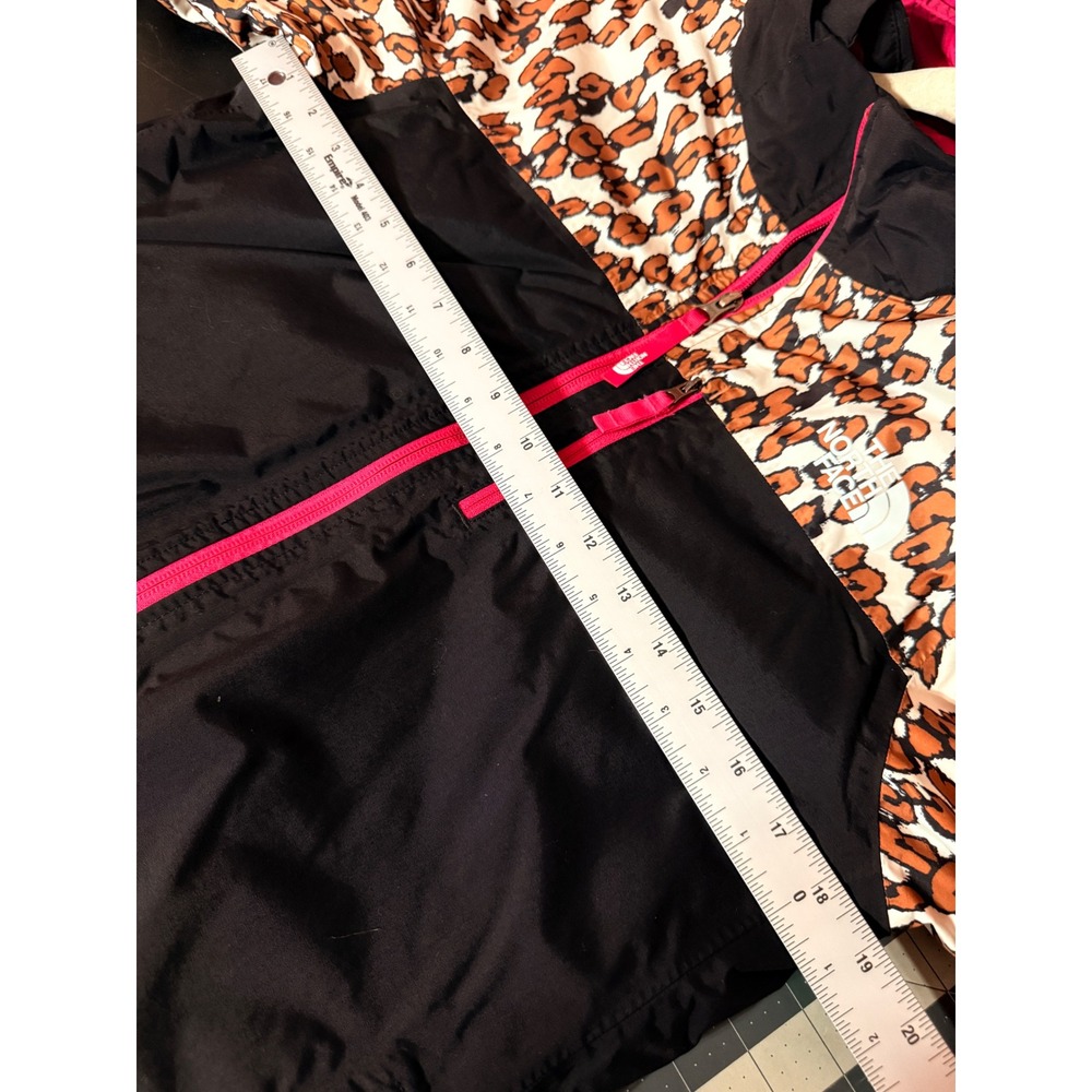 The North Face Youth Junior Leopard Print Hooded Jacket Black Pink Size L 14/16 - Picture 6 of 8